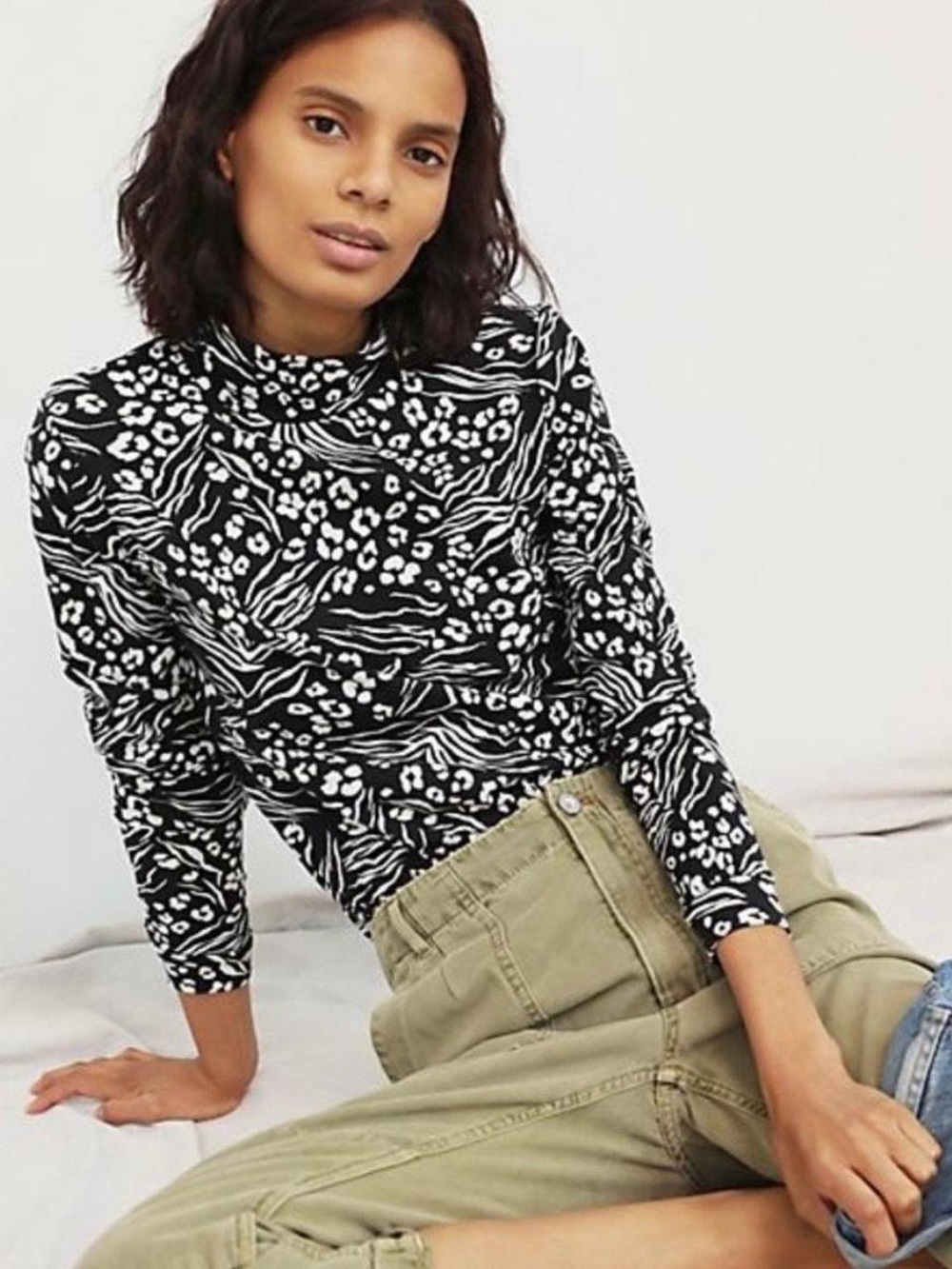 Anthropologie animal print long sleeve